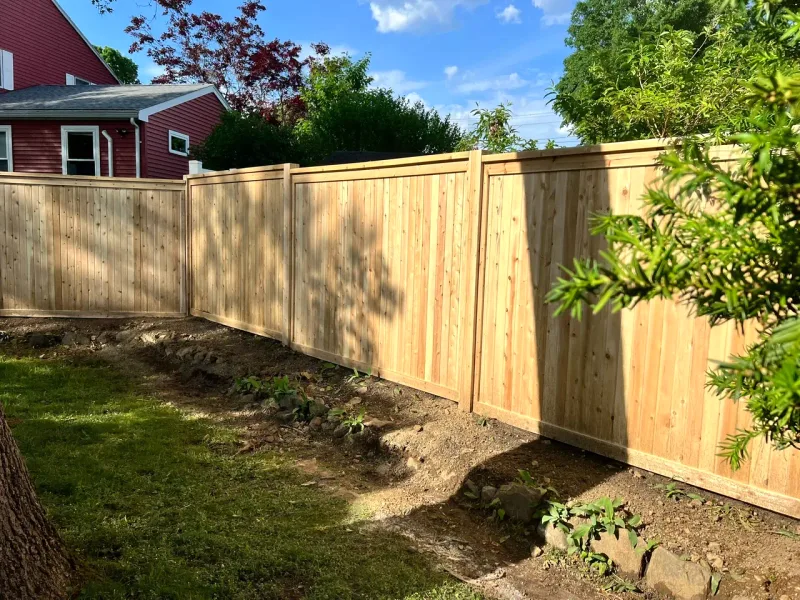Custom wood privacy fence