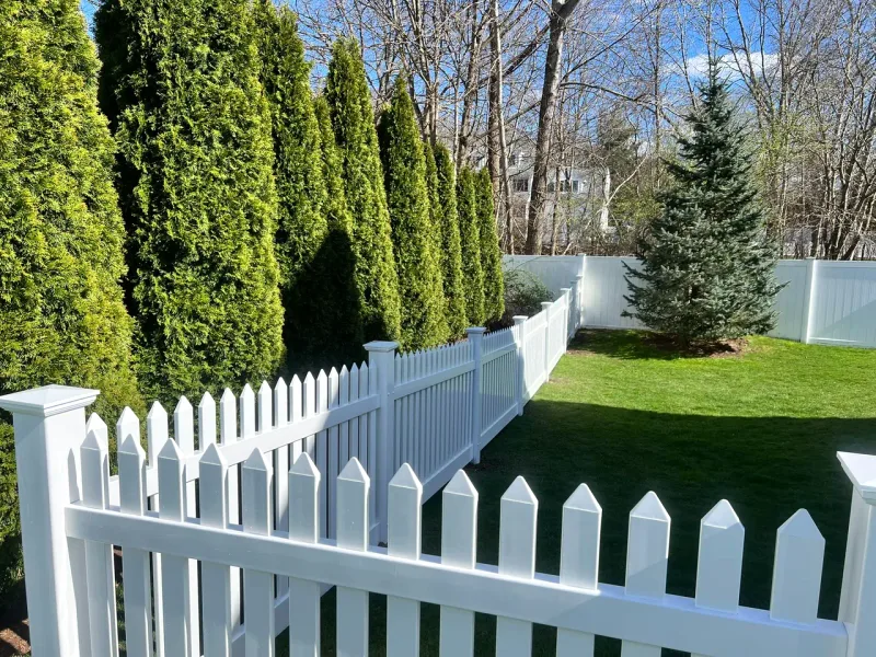 White picket garden fence